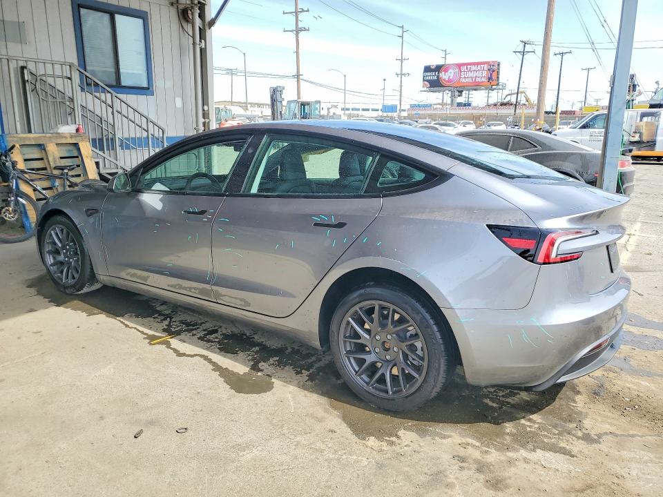 2025 Tesla Model 3 VIN 5YJ3E1EA8SF068993 COPART salvage auction — FRONT END, Ca - Salvage Certificate, sold $12,200 on 2026-07-27 (photo 2)