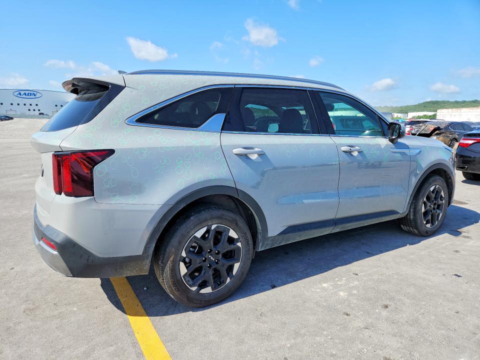 2025 Kia Sorento VIN 5XYRL4JCXSG314296 COPART salvage auction — HAIL, Ok - Cert Of Title-Salvage, sold $13,300 on 2026-07-15 (photo 3)