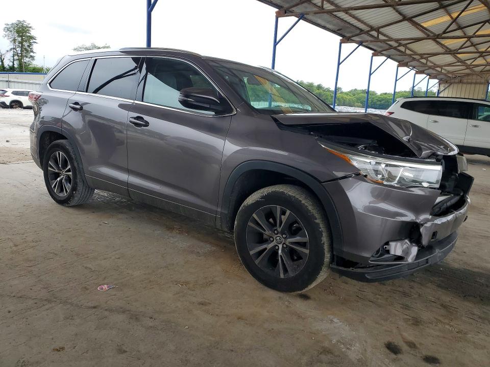 2016 Toyota Highlander VIN 5TDKKRFH6GS503737 COPART salvage auction — FRONT END, Ga - Cert Of Title-Salvage, sold $8,100 on 2026-07-23 (photo 4)