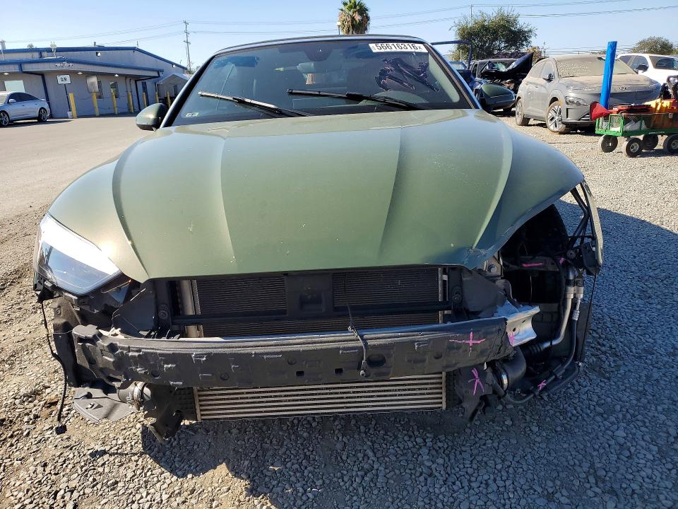 2022 Audi A5 VIN WAUWAGF54NN004577 COPART salvage auction — FRONT END, Ca - Salvage Certificate, sold $11,300 on 2026-07-28 (photo 5)