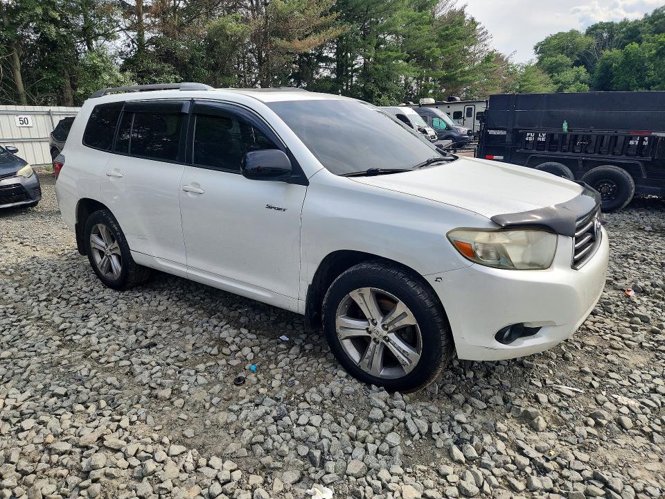 2008 Toyota Highlander VIN JTEES43A982085122 COPART salvage auction — SIDE, Nj - Cert Of Title-Salvage, sold $2,050 on 2026-07-13 (photo 4)