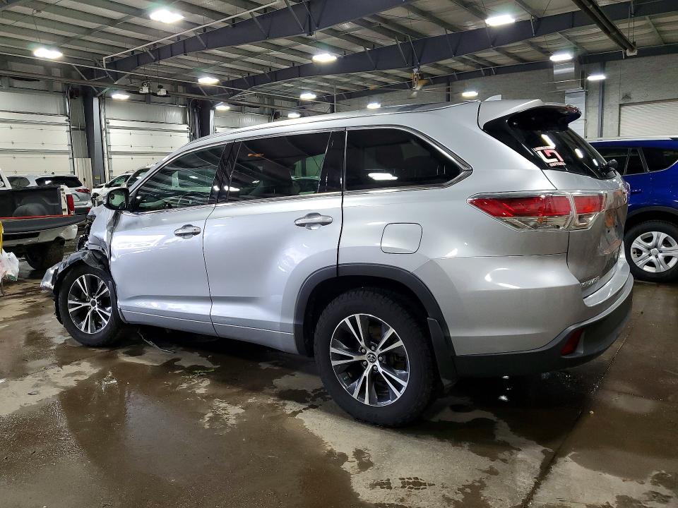 2016 Toyota Highlander VIN 5TDJKRFH2GS305748 COPART salvage auction — FRONT END, Mn - Cert Of Title-Salvage, sold $250 on 2026-07-28 (photo 2)