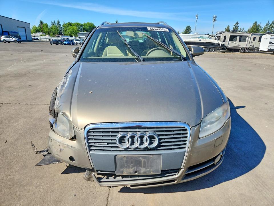 2007 Audi A4 VIN WAUKF78E57A231624 COPART salvage auction — FRONT END, Or - Salvage Title Certificate, sold $150 on 2026-07-27 (photo 5)