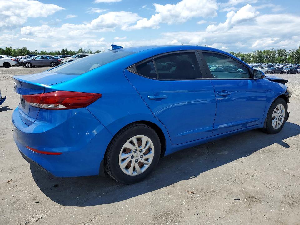 2017 Hyundai Elantra VIN KMHD74LF6HU384290 COPART salvage auction — FRONT END, Va - Cert Of Title - Salvage, sold $2,000 on 2026-07-29 (photo 3)