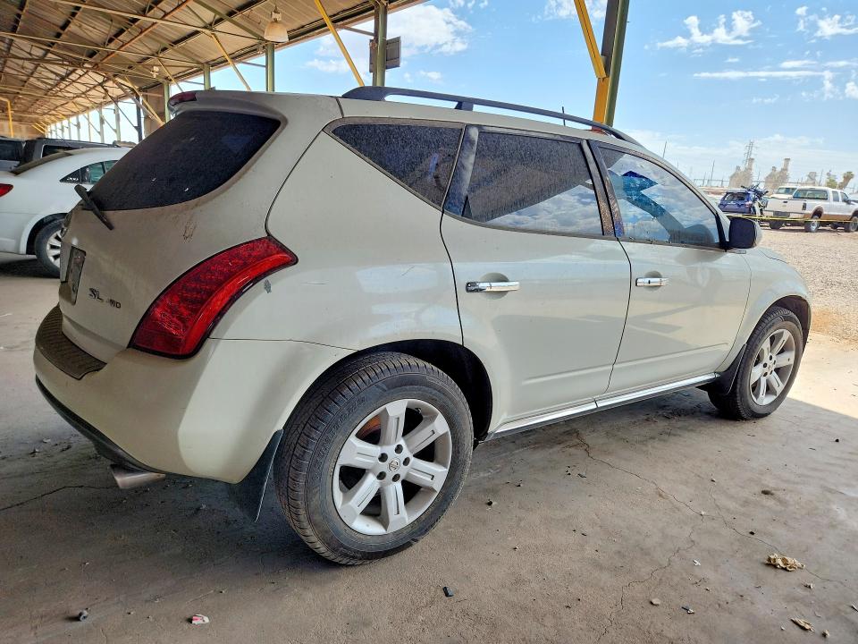 2006 Nissan Murano VIN JN8AZ08W46W521848 COPART salvage auction — REAR END, Az - Certificate Of Title, sold $475 on 2026-07-29 (photo 3)