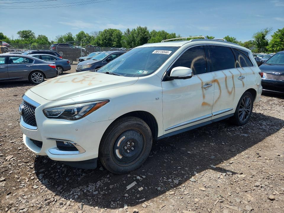 2019 Infiniti VIN 5N1DL0MM1KC524521 COPART salvage auction — VANDALISM, Pa - Certificate Of Salvage, sold $1,650 on 2026-07-29 (photo 1)