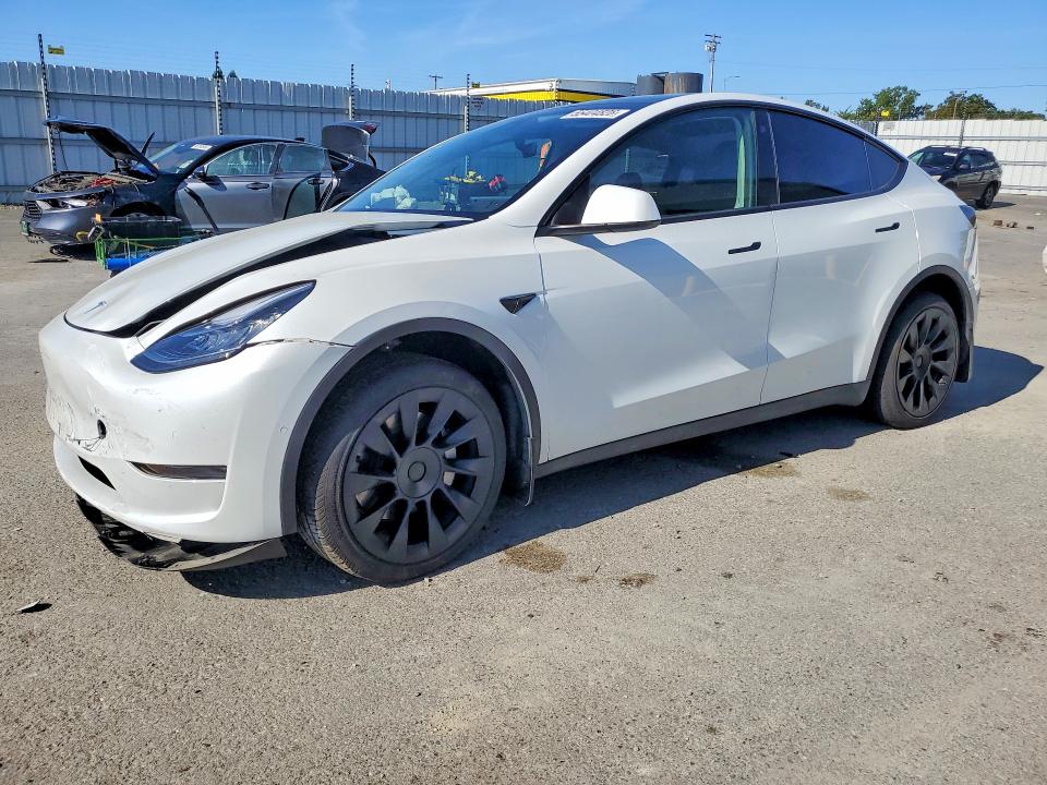 2023 Tesla VIN 7SAYGDEE0PF584912 COPART salvage auction — FRONT END, Ca - Salvage Certificate, sold $12,100 on 2026-07-07 (photo 1)