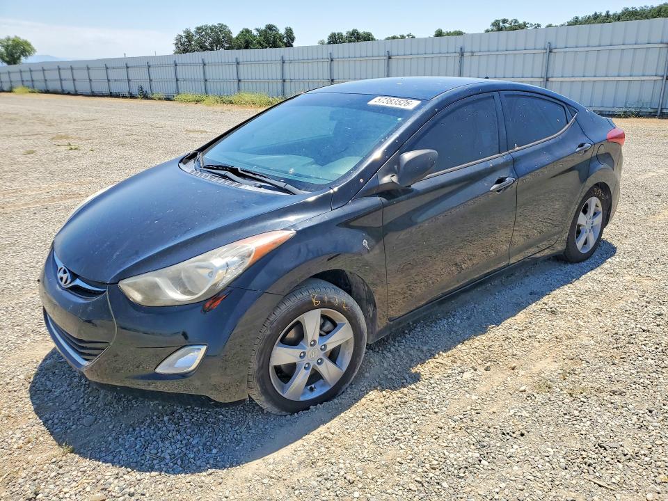 2012 Hyundai VIN KMHDH4AEXCU213610 COPART salvage auction — FRONT END, Ca - Salvage Certificate, sold $1,200 on 2026-07-24 (photo 1)