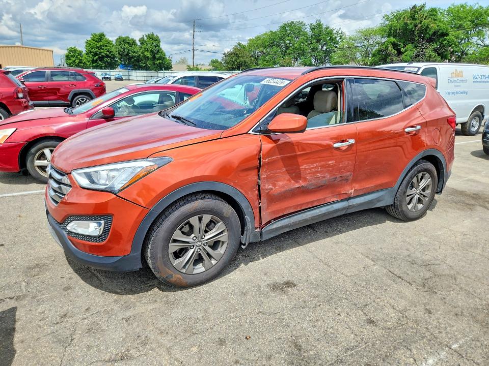 2013 Hyundai Santa fe VIN 5XYZUDLB7DG008094 COPART salvage auction — SIDE, Oh - Cert Of Title-Salvage, sold $1,950 on 2026-07-10 (photo 1)