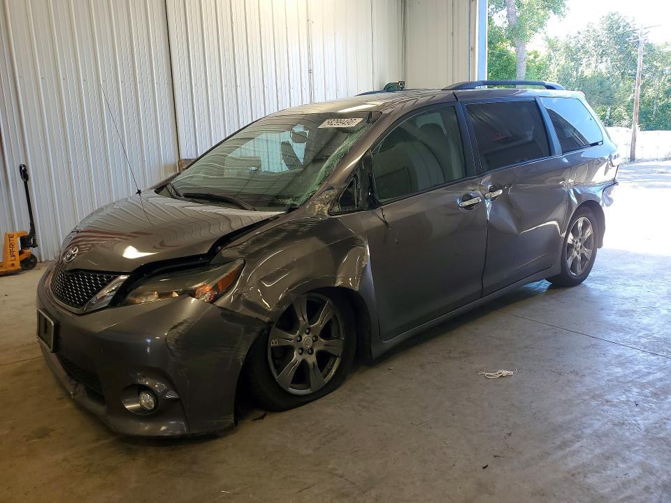 2014 Toyota VIN 5TDXK3DC9ES466674 COPART salvage auction — FRONT END, Mn - Cert Of Title-Prior Salvage, sold $1,550 on 2026-07-07 (photo 1)