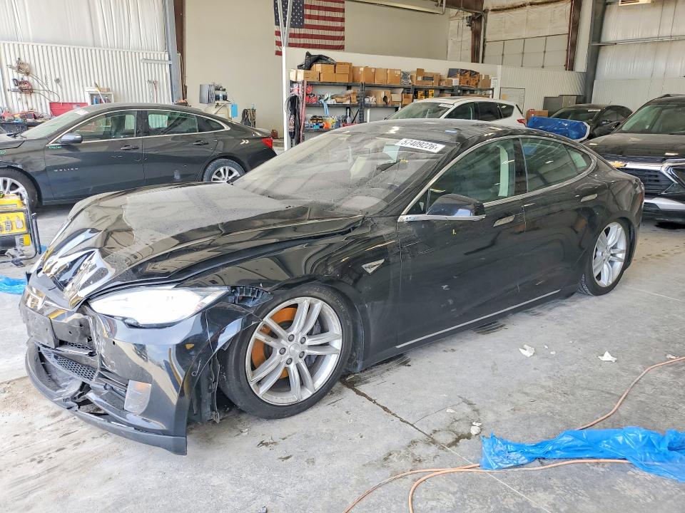 2015 Tesla Model s VIN 5YJSA1E28FF109287 COPART salvage auction — FRONT END, Ne - Certificate Of Title, sold $1,550 on 2026-07-28 (photo 1)