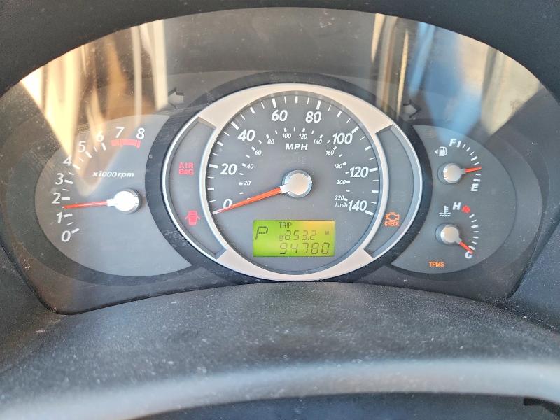 2008 Hyundai Tucson VIN KM8JM12B98U858919 COPART salvage auction — FRONT END, IL - SALVAGE CERTIFICATE, sold $875 on 2026-07-28 (photo 9)