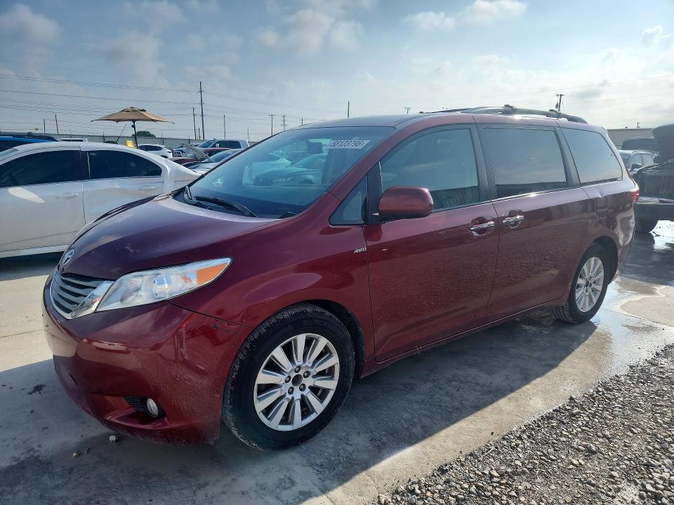 2017 Toyota Sienna VIN 5TDDZ3DC4HS170237 COPART salvage auction — HAIL, Tx - Certificate Of Title, sold $5,000 on 2026-07-31 (photo 1)