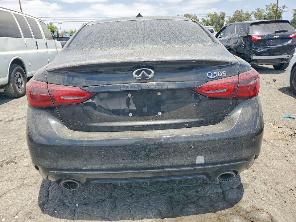 2021 Infiniti Q50 VIN JN1FV7DP0MM850191 COPART salvage auction — FRONT END, In - Dis/Dlr/Exp Only Clean Title (P), sold $8,200 on 2026-07-20 (photo 6)