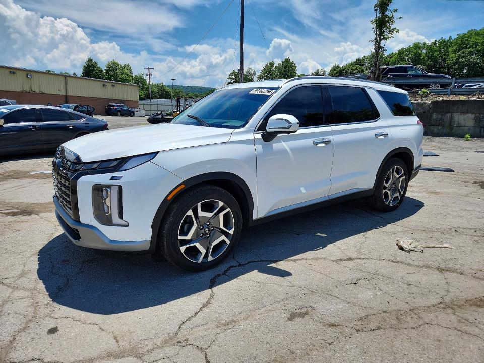2023 Hyundai Palisade VIN KM8R5DGE4PU491804 COPART salvage auction — FRONT END, NY - MV-907A SALVAGE CERTIFICATE, sold $1,600 on 2026-07-21 (photo 1)