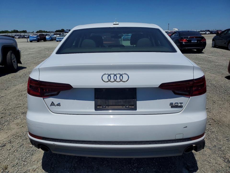 2018 Audi A4 VIN WAUDNAF46JA223042 COPART salvage auction — SIDE, CA - SALVAGE CERTIFICATE, sold $1,050 on 2026-07-21 (photo 6)