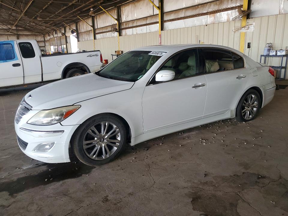 2012 Hyundai Genesis VIN KMHGC4DD1CU196761 COPART salvage auction — FRONT END, Salvage Title, sold $475 on 2026-07-29 (photo 1)