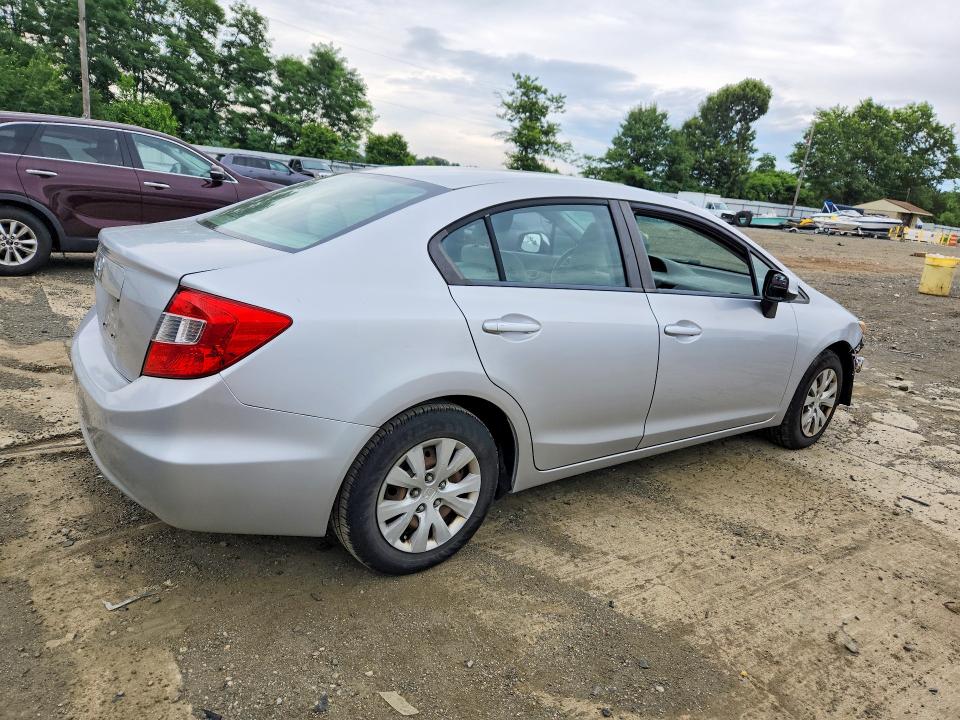 2012 Honda Civic VIN 19XFB2F50CE347715 COPART salvage auction — FRONT END, Nj - Cert Of Title-Salvage, sold $1,100 on 2026-07-25 (photo 3)