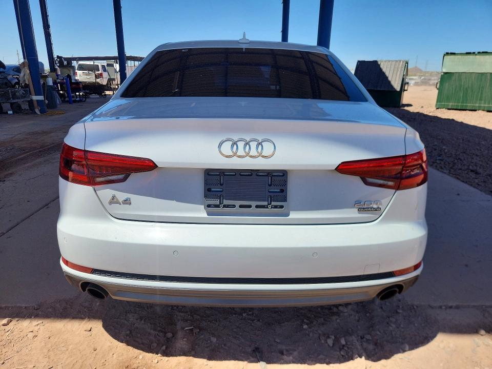 2017 Audi A4 VIN WAUENAF49HA172053 COPART salvage auction — FRONT END, Az - Cert Of Title - Salvage, sold $8,500 on 2026-09-10 (photo 6)