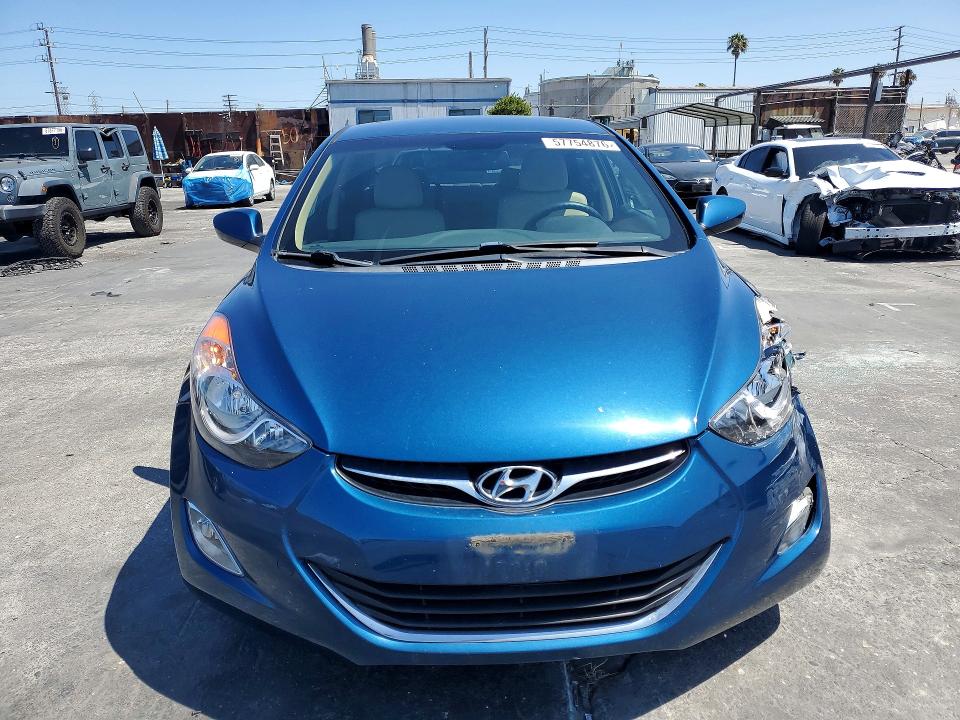2013 Hyundai Elantra VIN KMHDH4AE9DU955787 COPART salvage auction — FRONT END, Ca - Salvage Certificate, sold $2,000 on 2026-07-18 (photo 5)