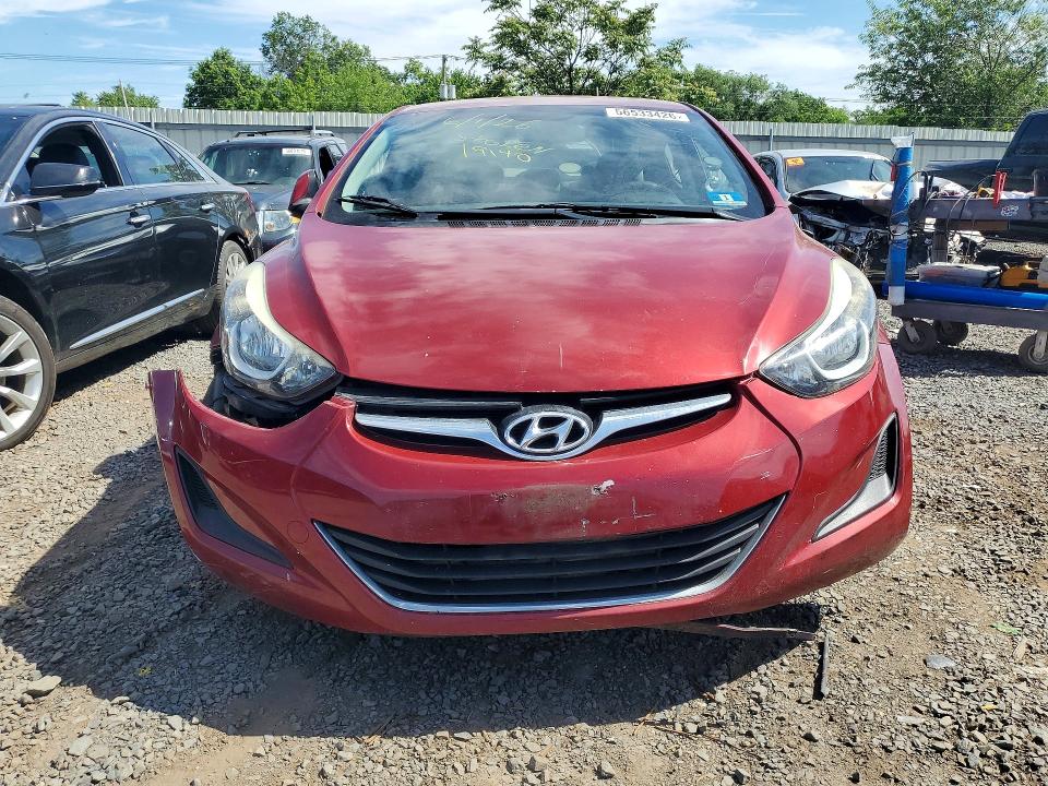 2016 Hyundai Elantra VIN KMHDH4AE7GU574847 COPART salvage auction — VANDALISM, Nj - Cert Of Title-Salvage, sold $950 on 2026-07-31 (photo 5)