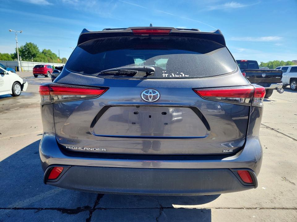 2020 Toyota VIN 5TDGZRAH9LS021461 COPART salvage auction — HAIL, CO - CERT OF TITLE-REBUILT SALVAGE, sold $18,700 on 2026-07-20 (photo 6)