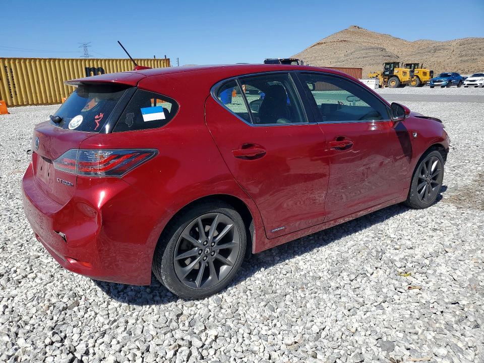 2013 Lexus Ct 200 VIN JTHKD5BH0D2152673 COPART salvage auction — FRONT END, Nv - Salvage Title, sold $2,100 on 2026-07-08 (photo 3)