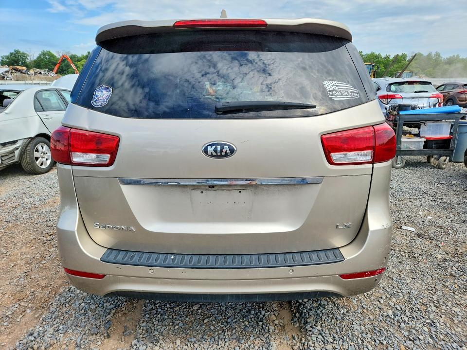 2016 Kia SEDONA VIN KNDMB5C11G6125240 COPART salvage auction — MECHANICAL, Nj - Certificate Of Title, sold $1,250 on 2026-07-10 (photo 6)