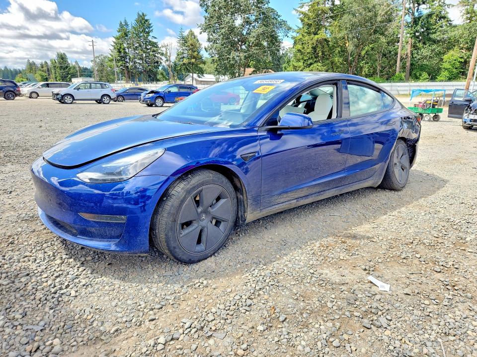2023 Tesla Model 3 VIN 5YJ3E1EB5PF632468 COPART salvage auction — FRONT END, Wa - Bill Of Sale, sold $6,300 on 2026-07-21 (photo 1)