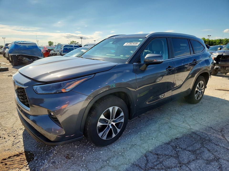 2023 Toyota Highlander VIN 5TDKDRAH3PS515040 COPART salvage auction — REAR END, In - Cert Of Title-Salvage Title, sold $14,100 on 2026-07-24 (photo 1)
