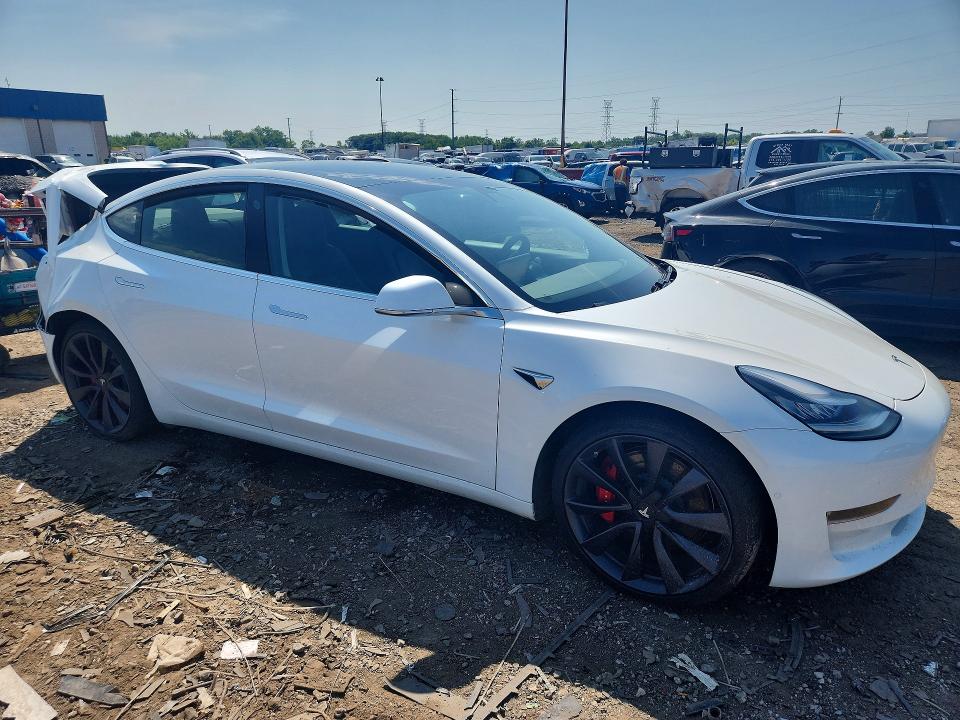 2020 Tesla Model 3 VIN 5YJ3E1EC3LF603246 COPART salvage auction — REAR END, Mi - Certificate Of Title, sold $5,400 on 2026-07-31 (photo 4)