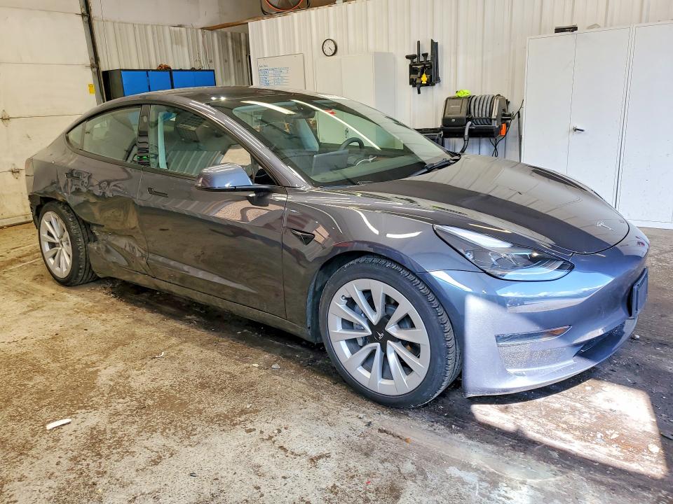 2023 Tesla Model 3 VIN 5YJ3E1EA8PF643830 COPART salvage auction — SIDE, Me - Cert Of Title-Salvage Collisio, sold $100 on 2026-07-23 (photo 4)