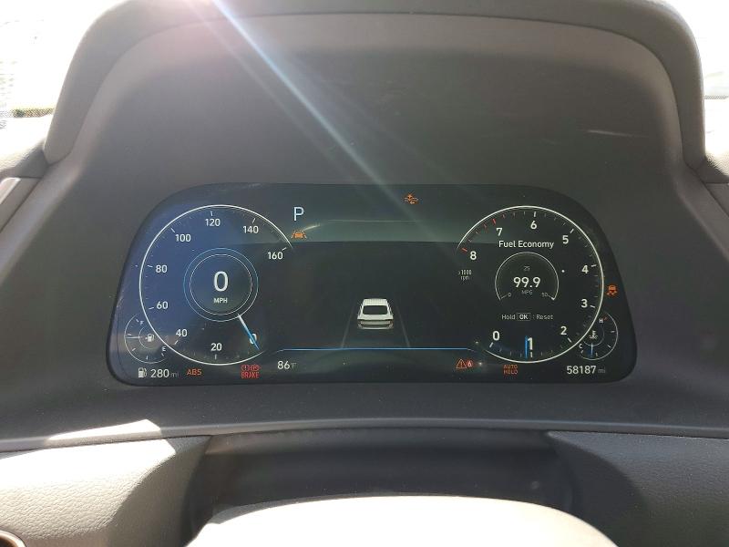 2021 Hyundai Sonata VIN 5NPEH4J20MH080060 COPART salvage auction — REAR END, Ca - Salvage Certificate, sold $8,100 on 2026-07-07 (photo 9)