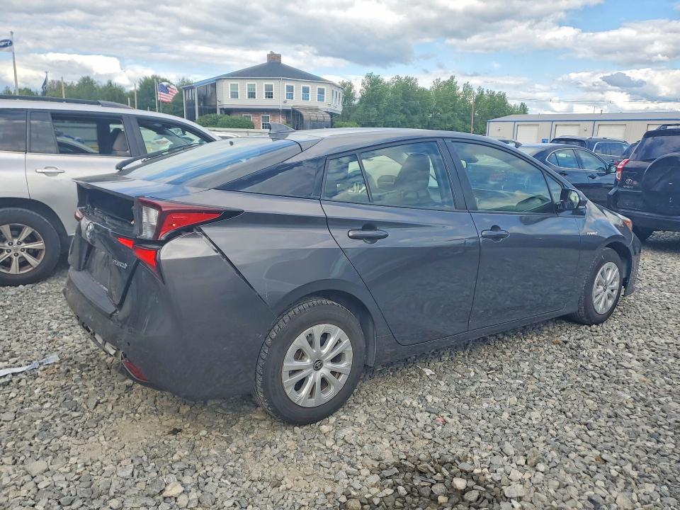 2019 Toyota Prius VIN JTDKARFU2K3077636 COPART salvage auction — REAR END, Ma - Cert Of Title-Salvage, sold $100 on 2026-07-23 (photo 3)