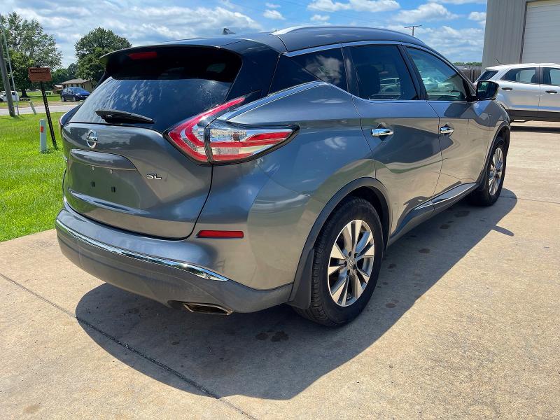 2015 Nissan Murano VIN 5N1AZ2MG3FN291288 COPART salvage auction — MINOR DENT/SCRATCHES, AR - CERTIFICATE OF TITLE (P), sold $900 on 2026-07-27 (photo 4)