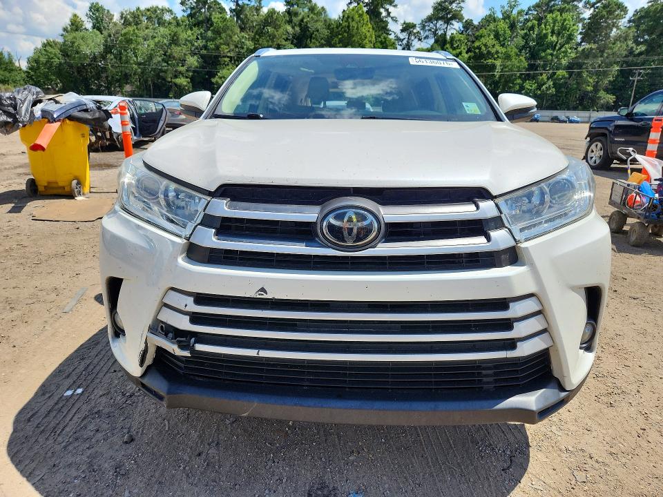 2019 Toyota Highlander VIN 5TDKZRFH7KS568164 COPART salvage auction — REAR END, La - Cert Of Title-Salvage, sold $7,200 on 2026-07-24 (photo 5)