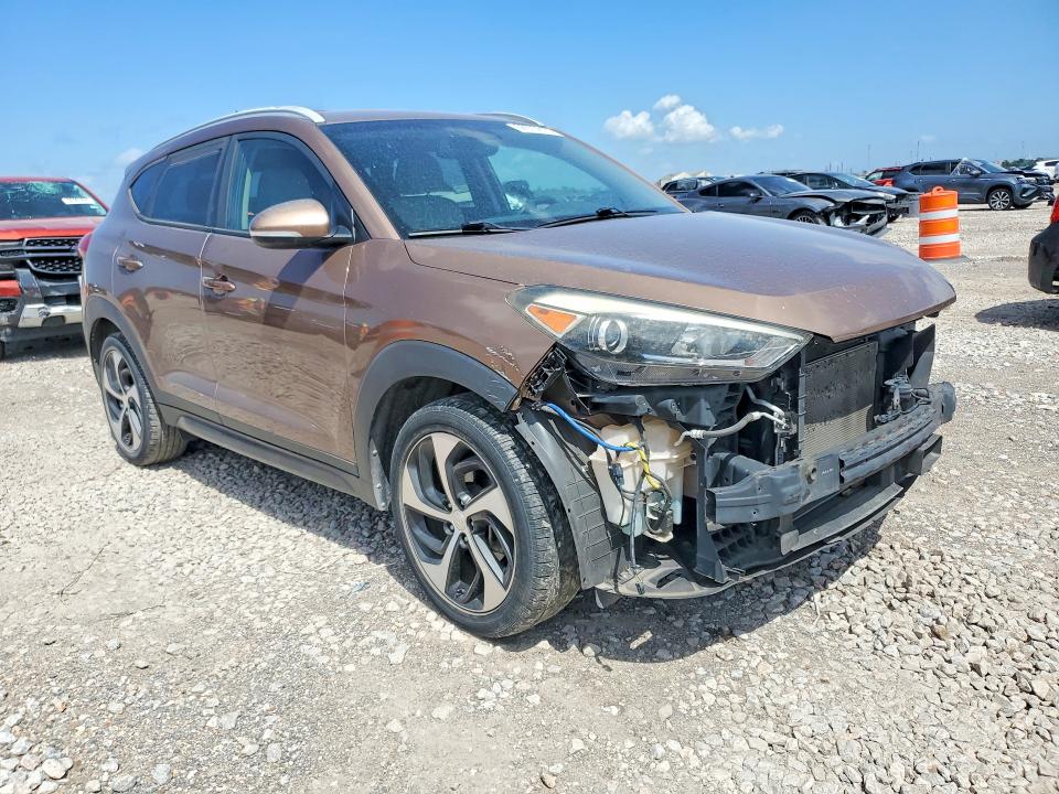 2016 Hyundai Tucson VIN KM8J33A28GU159330 COPART salvage auction — FRONT END, TX - SALVAGE VEHICLE TITLE, sold $275 on 2026-07-16 (photo 4)