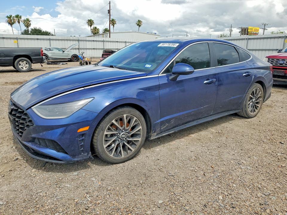 2021 Hyundai Sonata VIN 5NPEH4J26MH069953 COPART salvage auction — WATER/FLOOD, Tx - Salvage Title-Flood Damage, sold $6,100 on 2026-07-22 (photo 1)