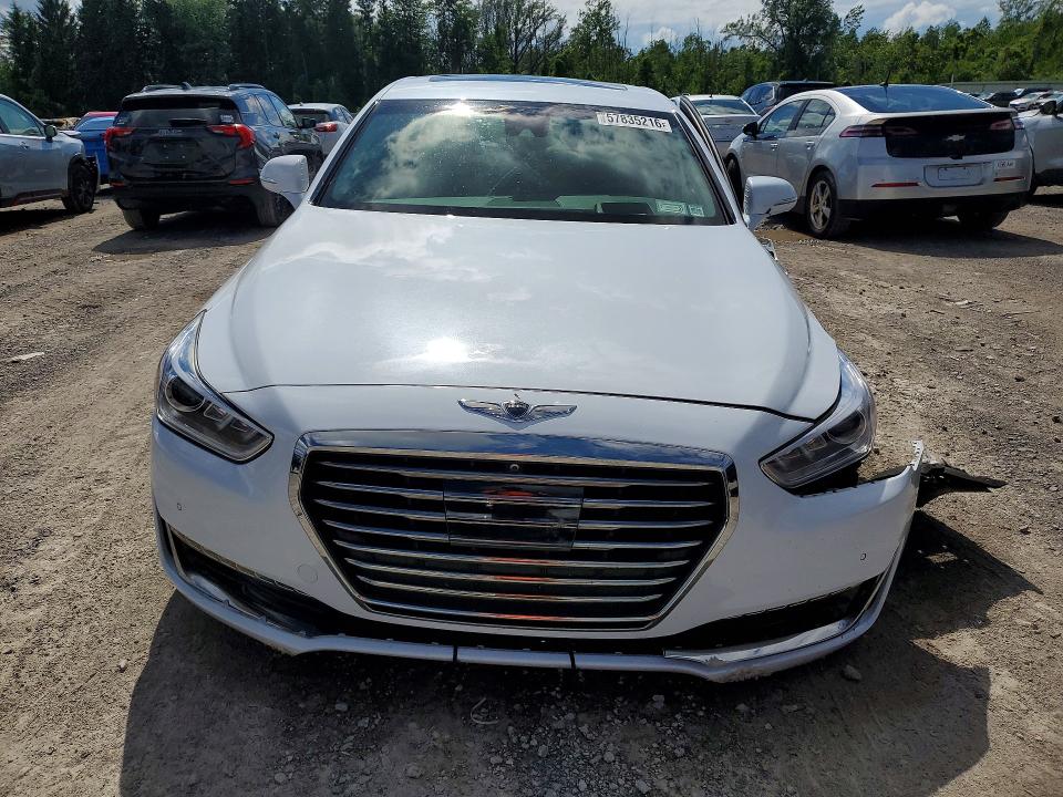 2018 Genesis G90 VIN KMHG34JA9JU040135 COPART salvage auction — FRONT END, Ny - Mv-907A Salvage Certificate, sold $3,950 on 2026-07-06 (photo 5)