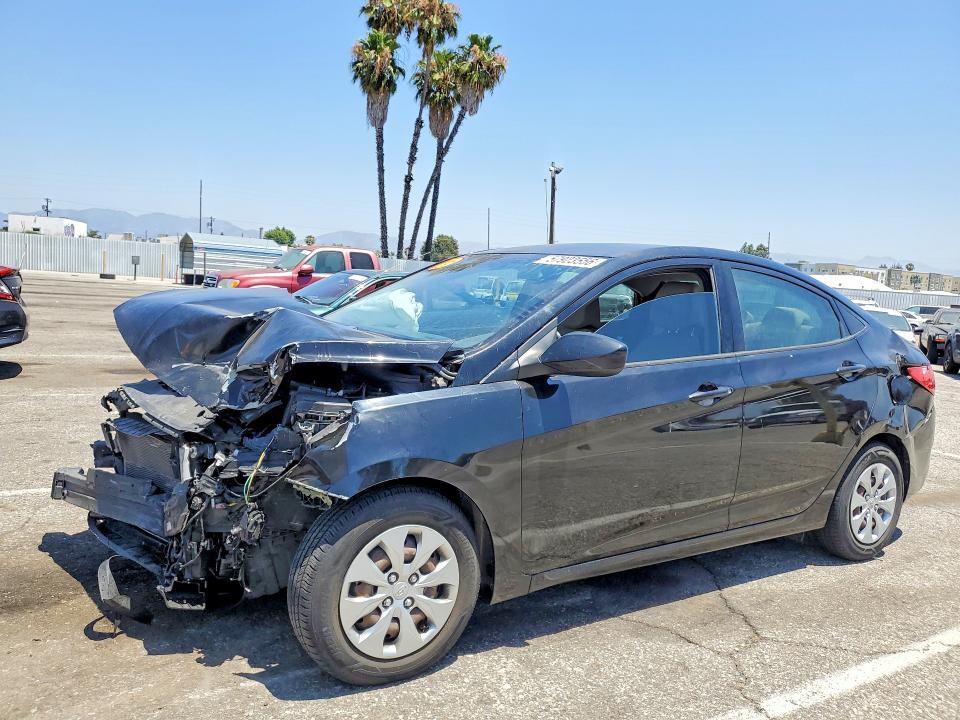 2016 Hyundai Accent VIN KMHCT4AE6GU085401 COPART salvage auction — FRONT END, Ca - Salvage Certificate, sold $325 on 2026-07-28 (photo 1)