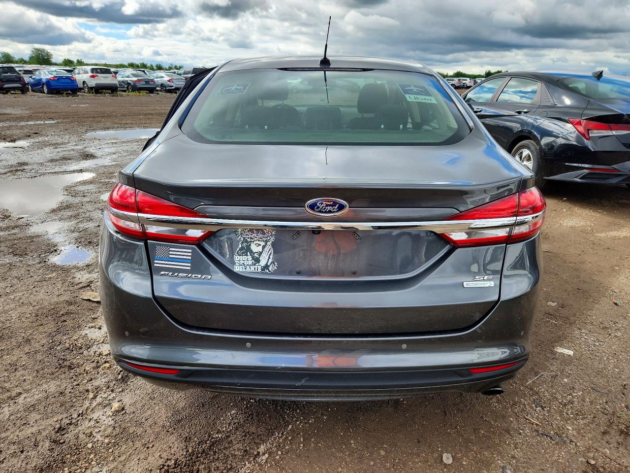 2018 Ford Fusion VIN 3FA6P0HD7JR189105 COPART salvage auction — Rear End, IL - SALVAGE CERTIFICATE, sold $1,100 on 2026-07-09 (photo 6)