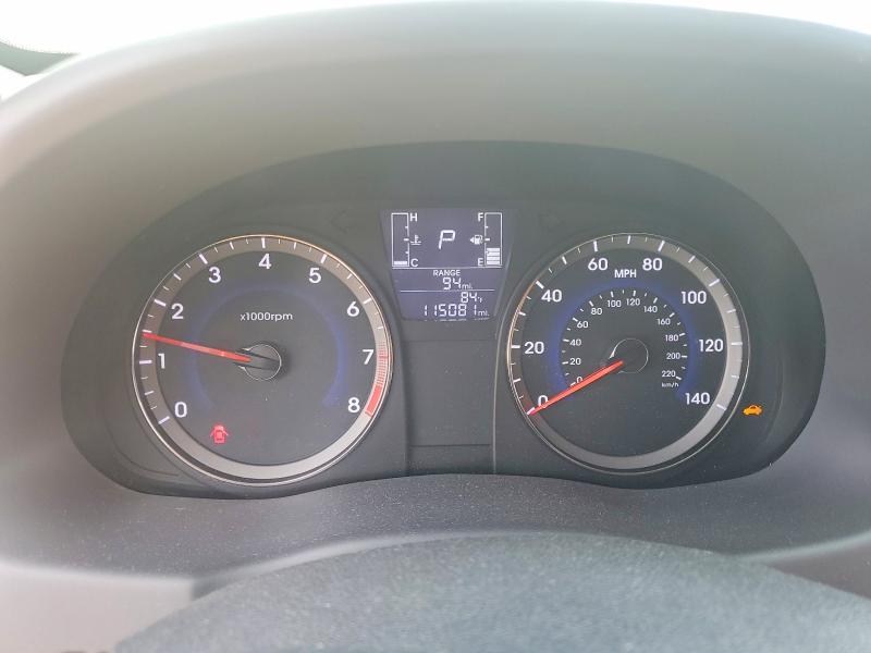 2015 Hyundai Accent VIN KMHCT4AE6FU863856 COPART salvage auction — FRONT END, Ca - Salvage Certificate, sold $850 on 2026-07-09 (photo 9)
