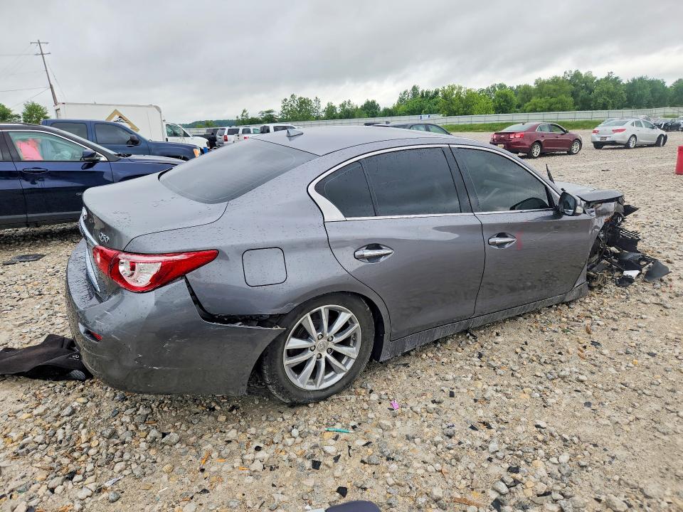 2014 Infiniti Q50 VIN JN1BV7AR7EM681809 COPART salvage auction — FRONT END, MI - CERTIFICATE OF TITLE, sold $600 on 2026-07-02 (photo 3)