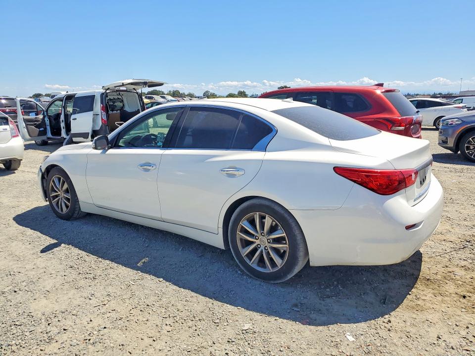 2015 Infiniti Q50 VIN JN1BV7AP6FM345231 COPART salvage auction — FRONT END, Ca - Dis/Dlr/Exp Only Clean Title, sold $2,750 on 2026-07-09 (photo 2)