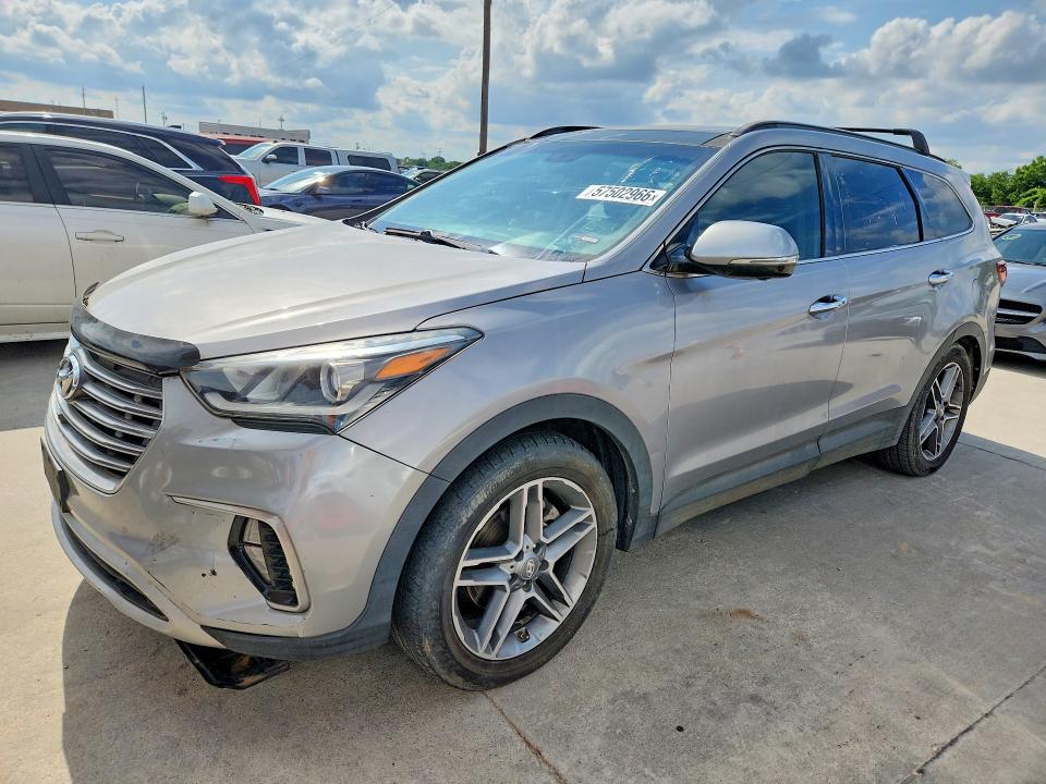 2017 Hyundai Santa fe VIN KM8SR4HF7HU167969 COPART salvage auction — UNDERCARRIAGE, Tx - Certificate Of Title (P), sold $4,700 on 2026-07-09 (photo 1)