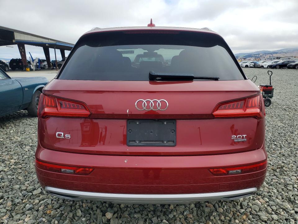 2018 Audi Q5 VIN WA1BNAFY6J2079574 COPART salvage auction — SIDE, Ca - Salvage Certificate, sold $7,400 on 2026-07-09 (photo 6)