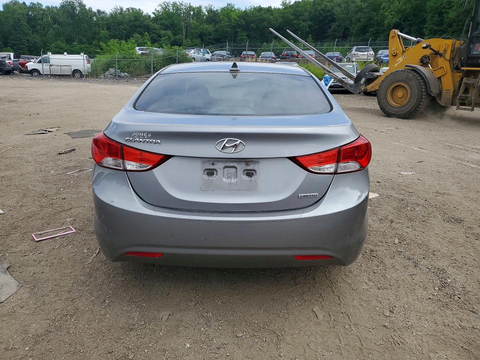 2012 Hyundai Elantra VIN KMHDH4AEXCU351454 COPART salvage auction — VANDALISM, Md - Cert Of Salvage > 75% Damage, sold $1,100 on 2026-07-02 (photo 6)