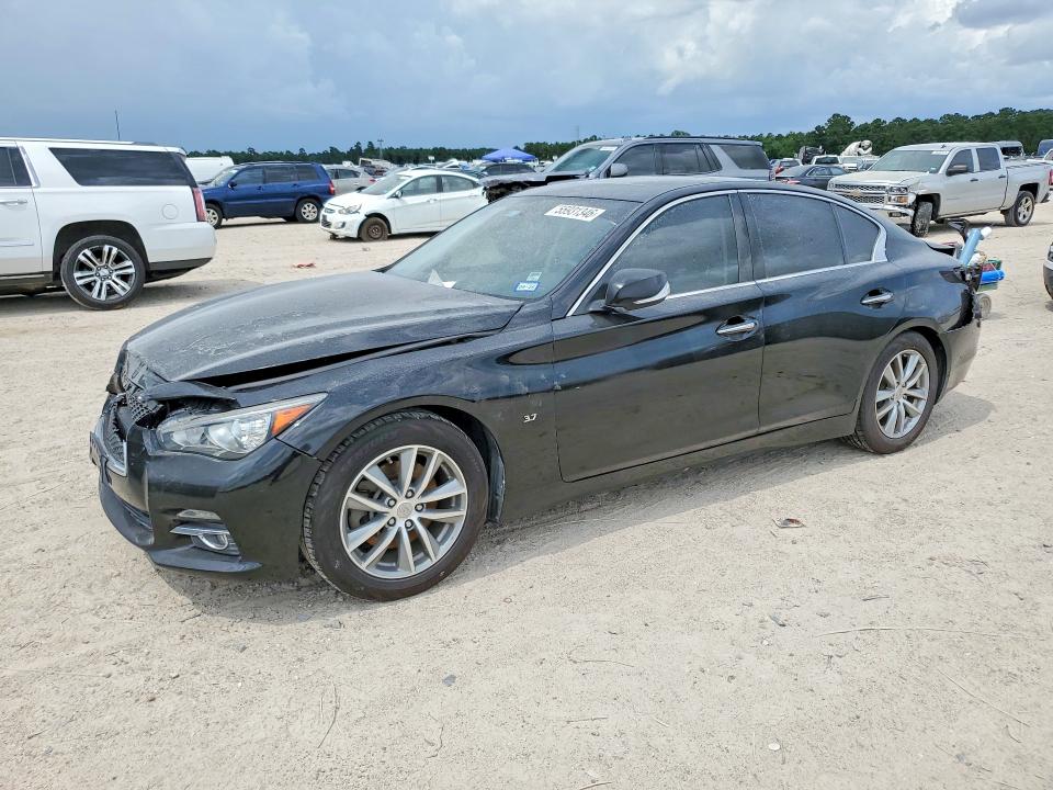 2014 Infiniti VIN JN1BV7AP1EM679715 COPART salvage auction — REAR END, Tx - Certificate Of Title, sold $1,300 on 2026-07-17 (photo 1)