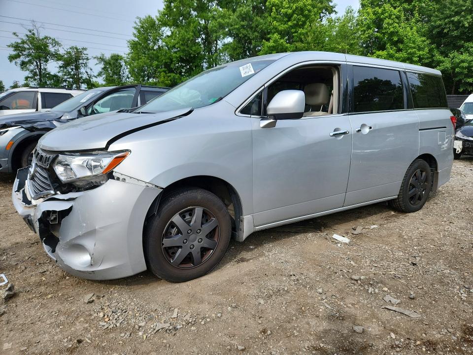 2012 Nissan Quest VIN JN8AE2KP9C9040349 COPART salvage auction — FRONT END, Md - Cert Of Salvage > 75% Damage, sold $800 on 2026-07-17 (photo 1)