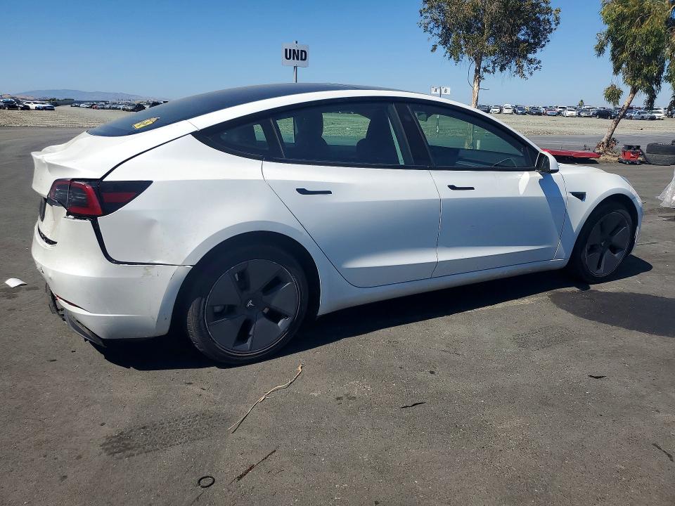 2023 Tesla VIN 5YJ3E1EA1PF709361 COPART salvage auction — REAR END, CA - SALVAGE CERTIFICATE, sold $10,000 on 2026-07-27 (photo 3)